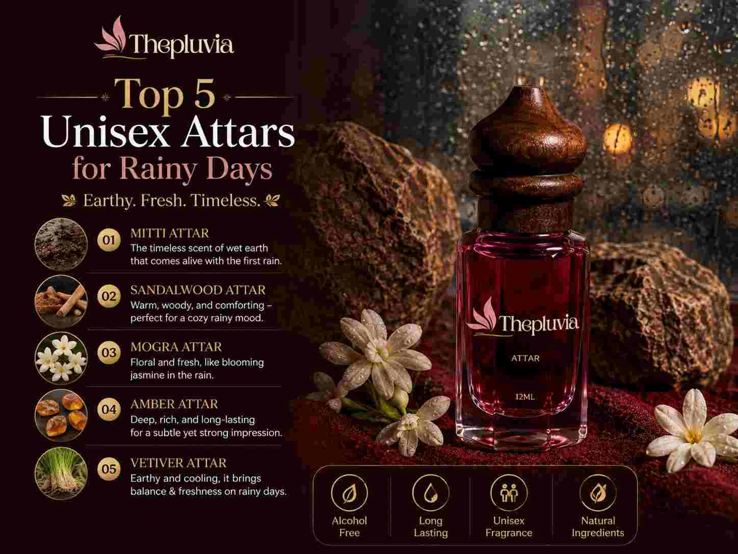 Top 5 Unisex Attars for Rainy Days