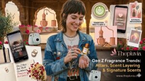 Gen Z fragrance trends 2026 featuring traditional Indian attars, scent layering and signature scents
